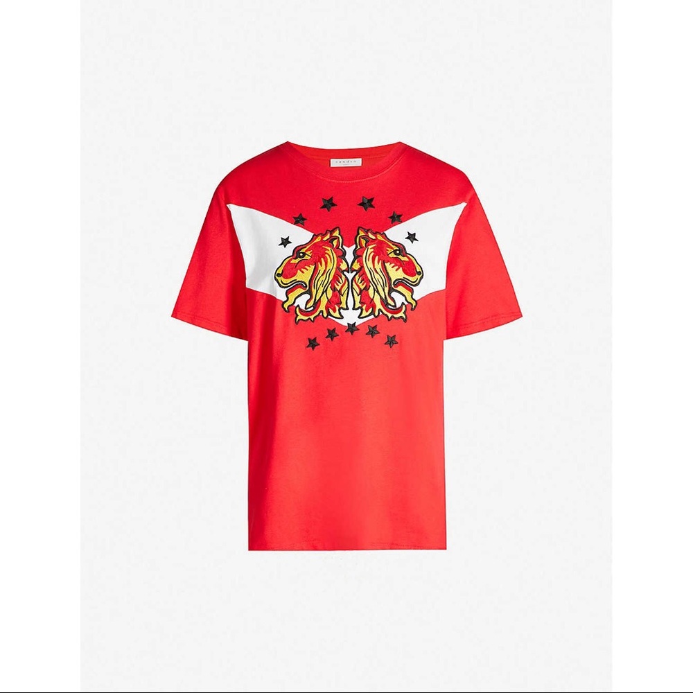 Sandro | embroidered lion t-shirt